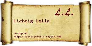 Lichtig Leila névjegykártya
